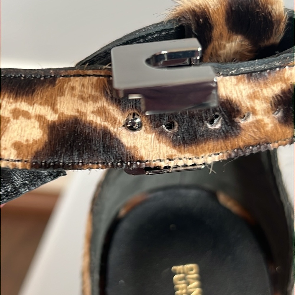 Diane von Furstenberg Calf Hair Animal Print Heels - Picture 7 of 11